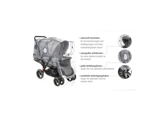 Universal Regenschutz für Geschwisterwagen