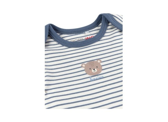 2er-Pack Bodys kurzarm Ringel Bär