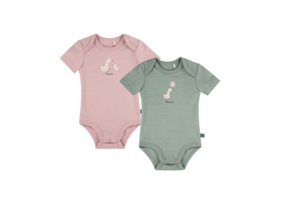 2er-Pack Bodys kurzarm Gänse