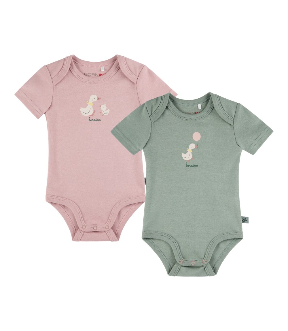 2er-Pack Bodys kurzarm Gänse
