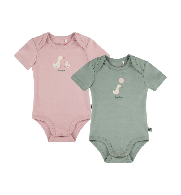 2er-Pack Bodys kurzarm Gänse