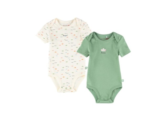 2er-Pack Bodys kurzarm Fische Papierboot