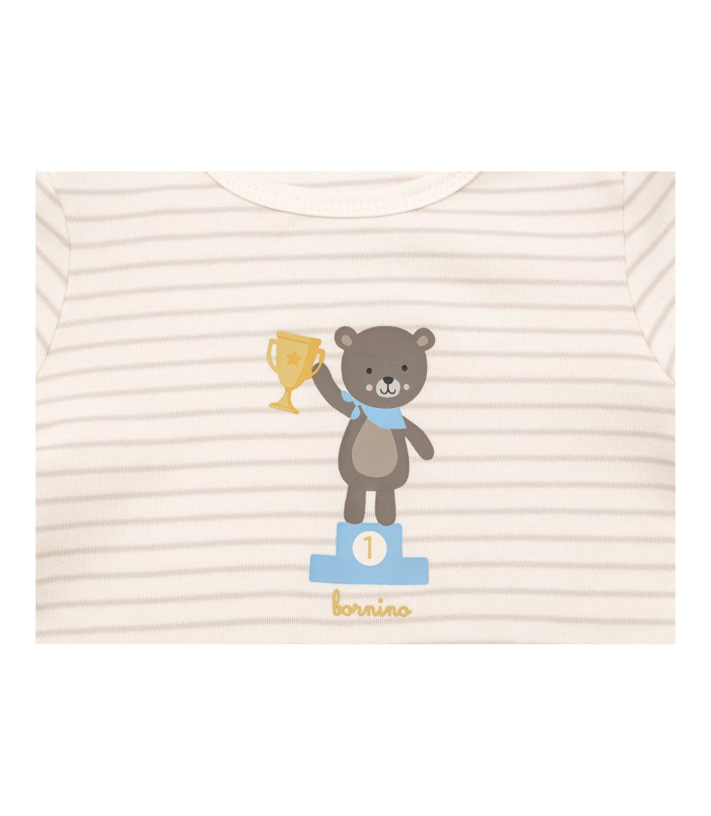 Shirt langarm Ringel Bär