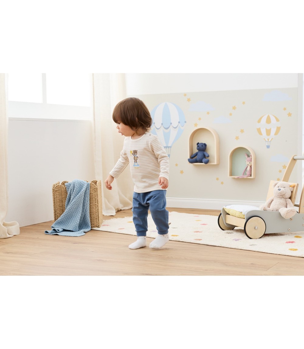 Shirt langarm Ringel Bär