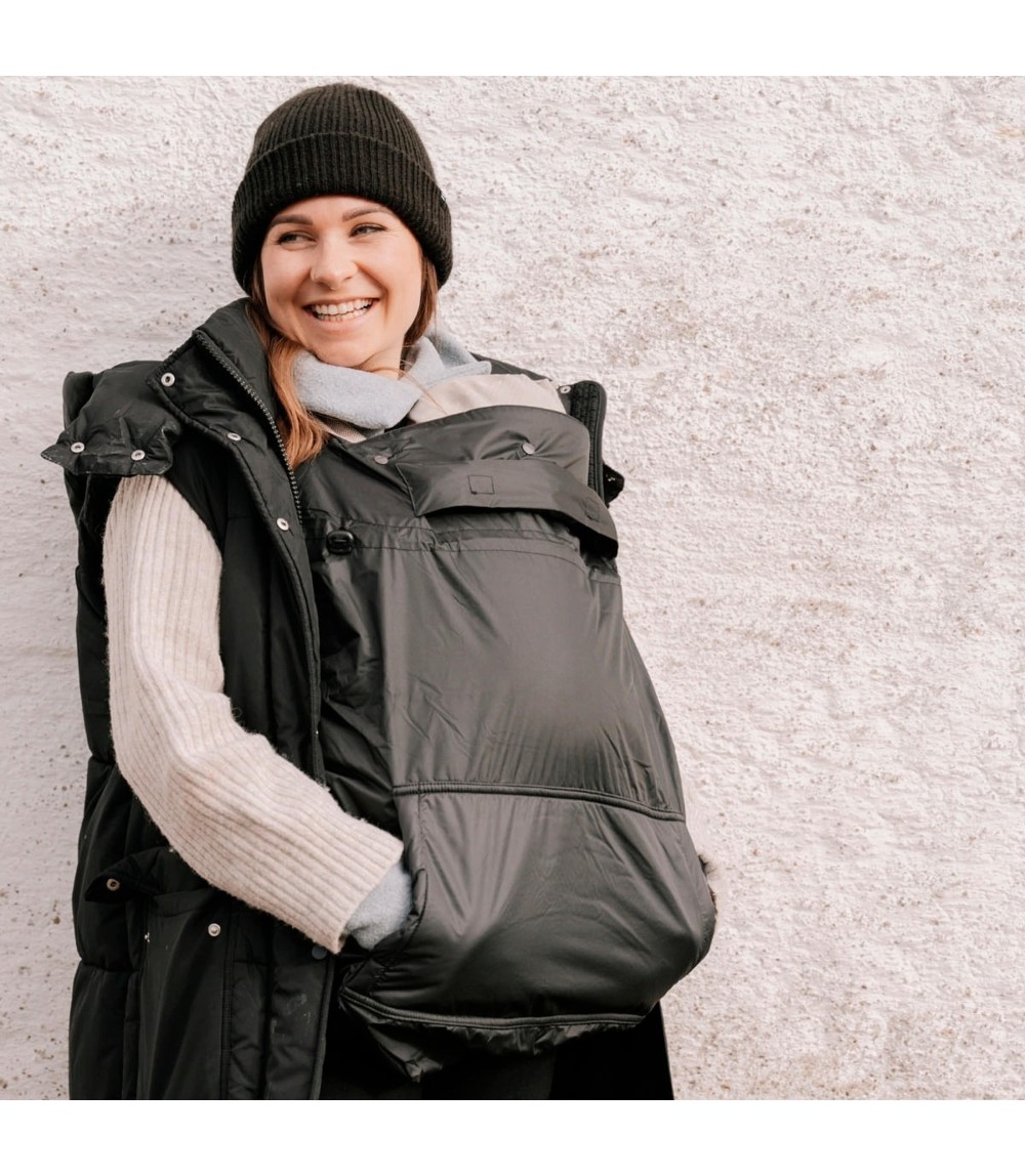 Tragecover Fleece-Cover 3-in-1 mit Regenschutz, Schalkragen & Stulpen