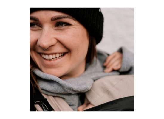 Tragecover Fleece-Cover 3-in-1 mit Regenschutz, Schalkragen & Stulpen