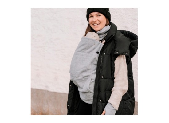 Tragecover Fleece-Cover 3-in-1 mit Regenschutz, Schalkragen & Stulpen