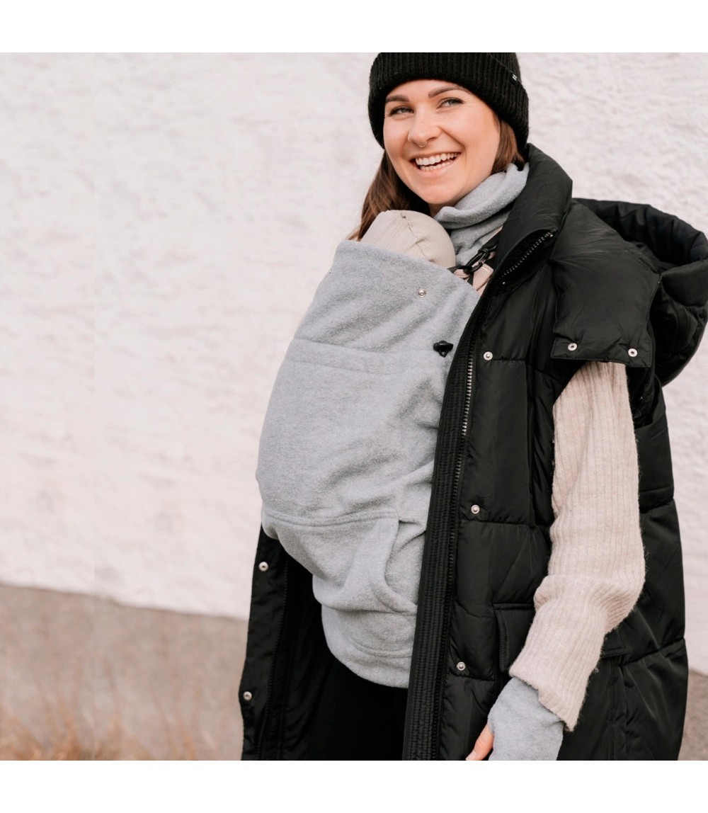 Tragecover Fleece-Cover 3-in-1 mit Regenschutz, Schalkragen & Stulpen