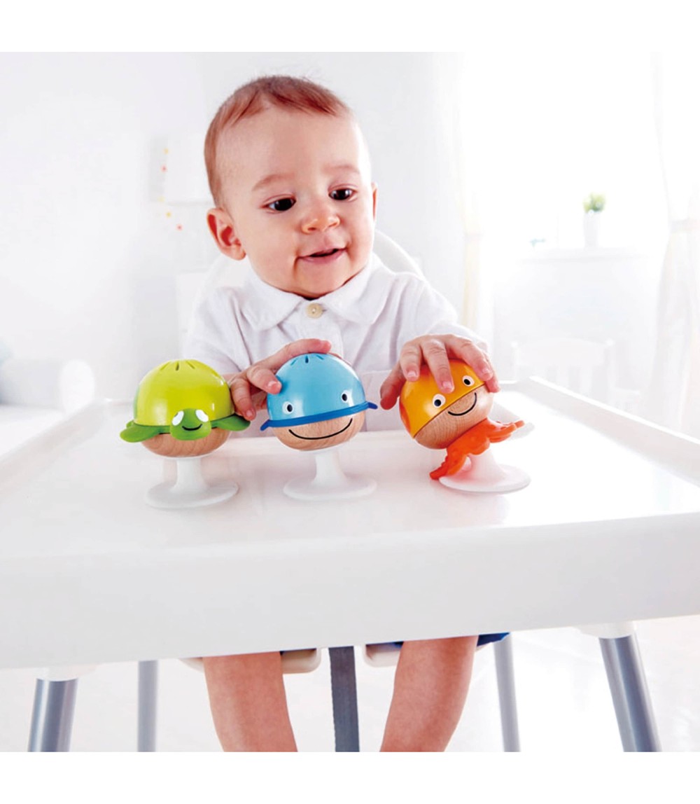 Rassel-Set Meerestiere mit Saugnapf