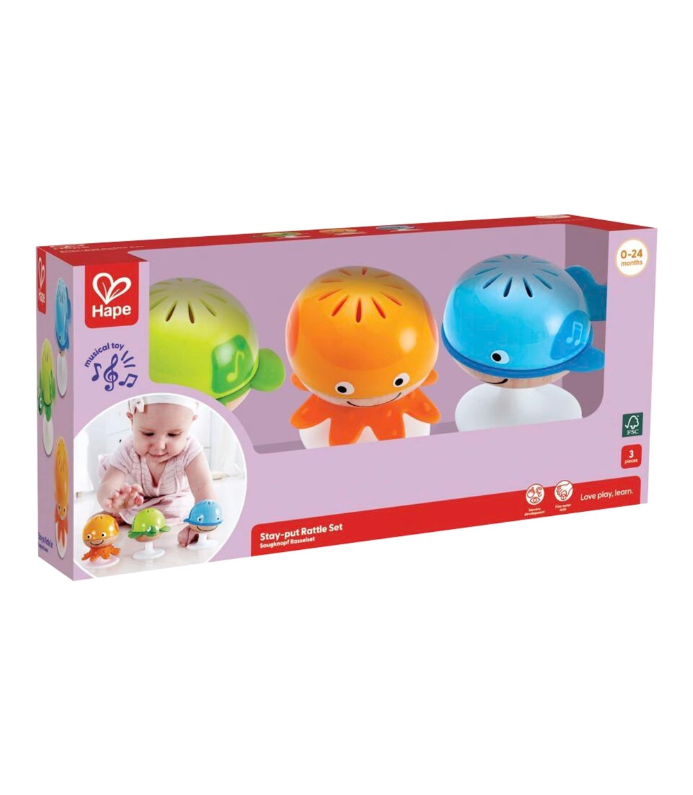 Rassel-Set Meerestiere mit Saugnapf