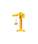 Baukran mit Zubehör aus Holz