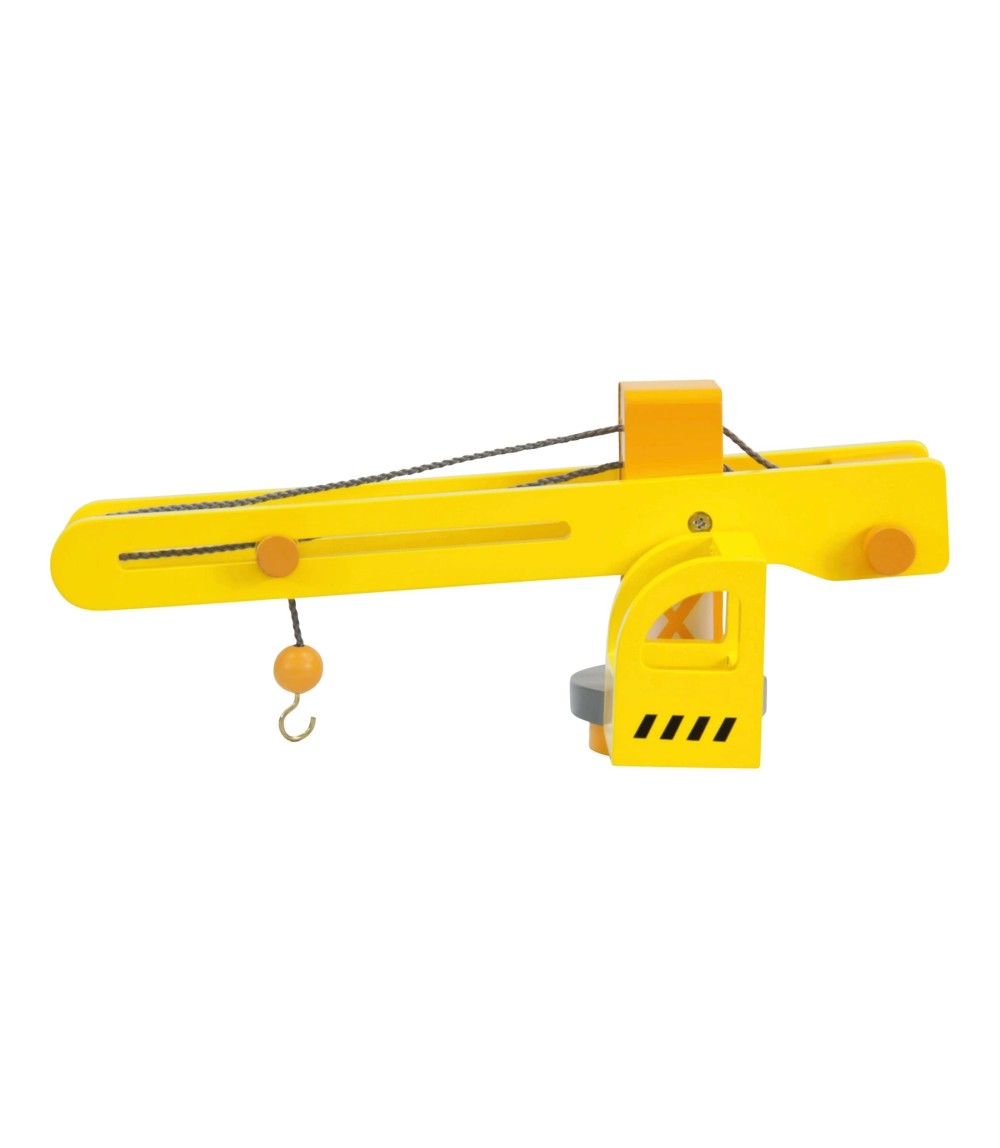 Baukran mit Zubehör aus Holz