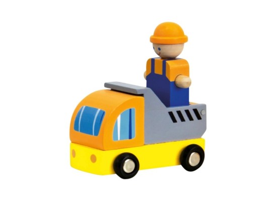 Baukran mit Zubehör aus Holz