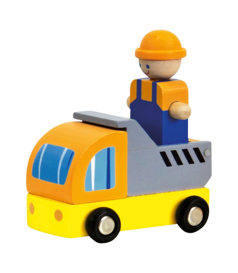 Baukran mit Zubehör aus Holz