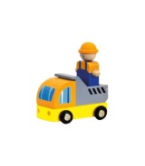 Baukran mit Zubehör aus Holz