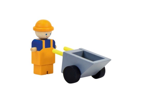 Baukran mit Zubehör aus Holz