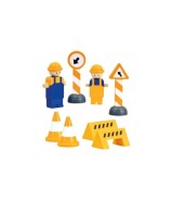 Baukran mit Zubehör aus Holz