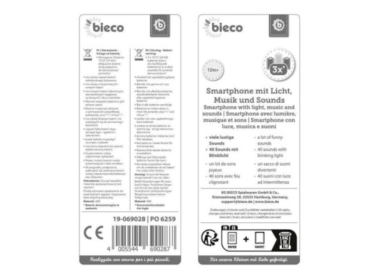 Lernspaß Kinder Smartphone mit 40 Sounds