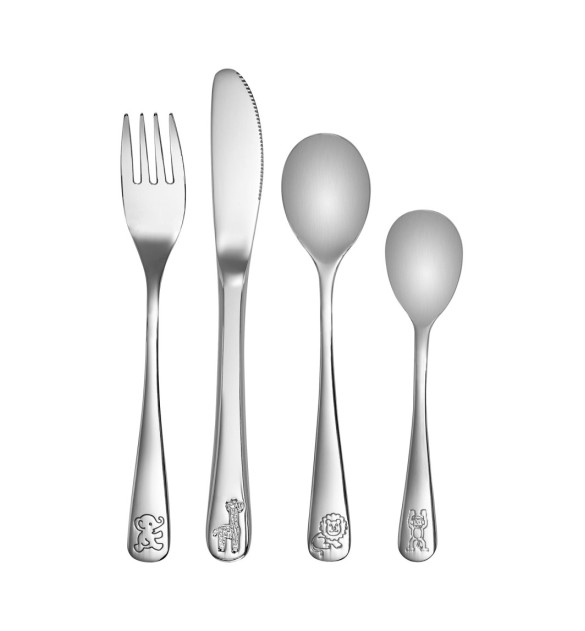 4-tlg. Edelstahl-Besteck-Set