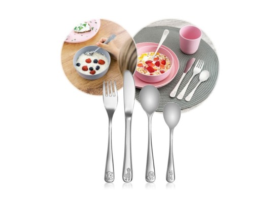 4-tlg. Edelstahl-Besteck-Set