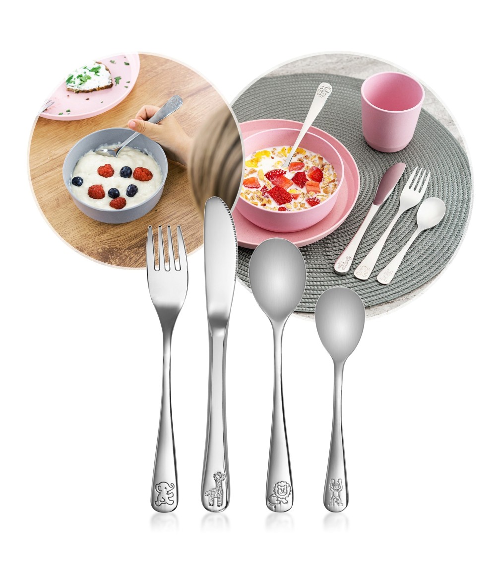 4-tlg. Edelstahl-Besteck-Set