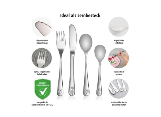 4-tlg. Edelstahl-Besteck-Set