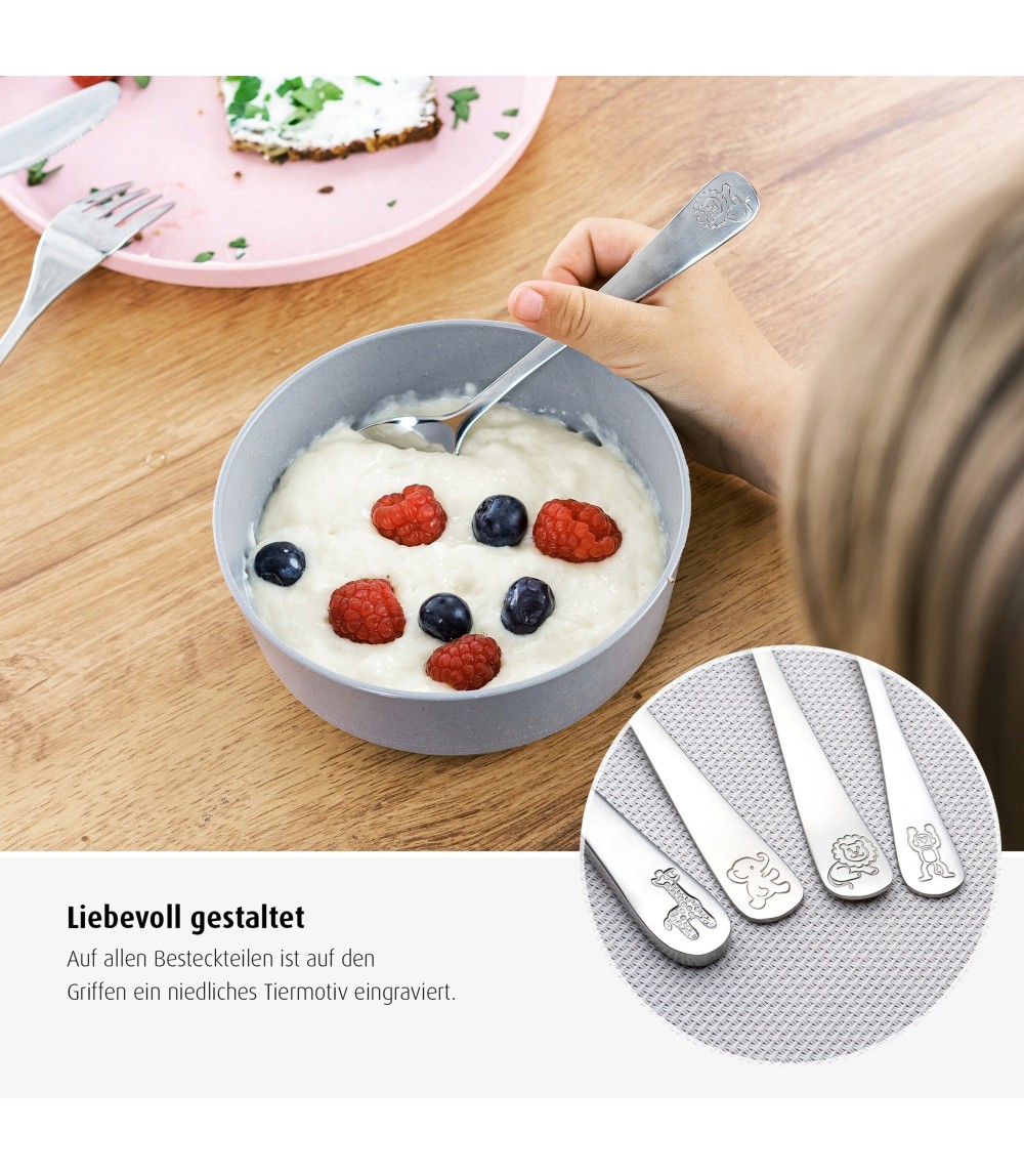 4-tlg. Edelstahl-Besteck-Set