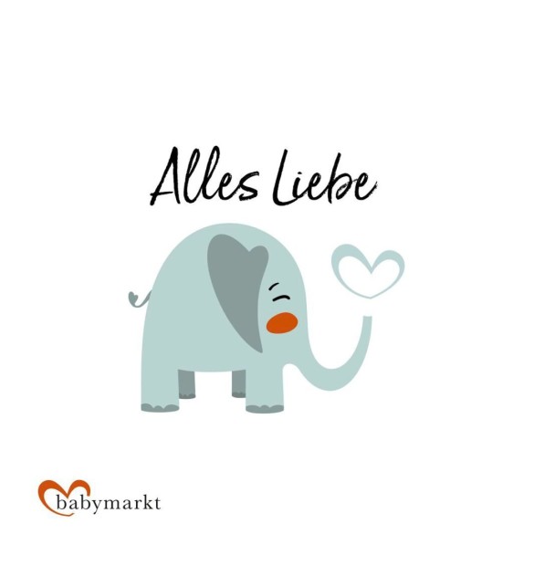 Geschenkgutschein Alles Liebe Elefant