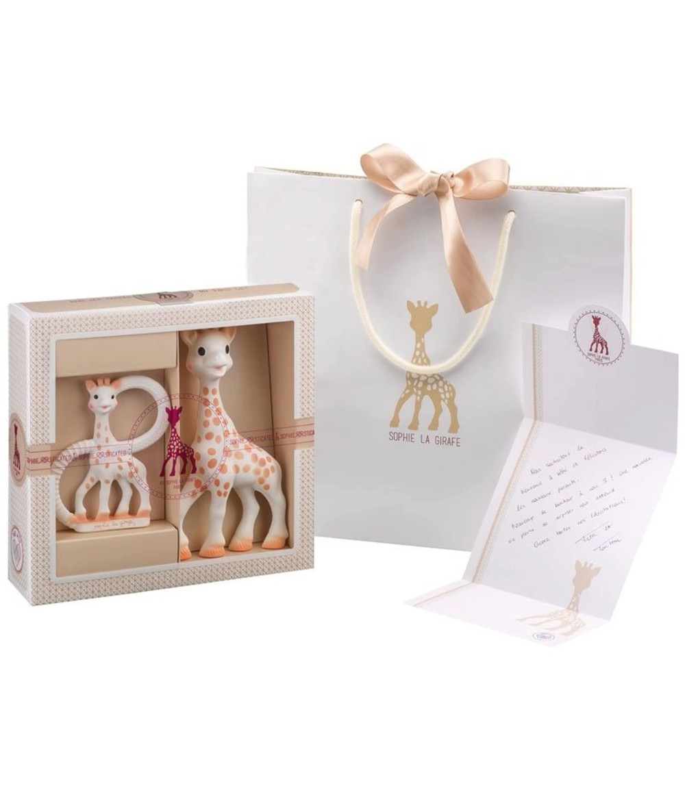 Geschenkset Sophie + Beißring aus Naturkautschuk