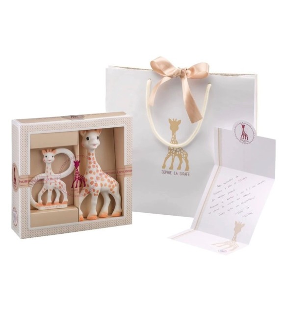 Geschenkset Sophie + Beißring aus Naturkautschuk