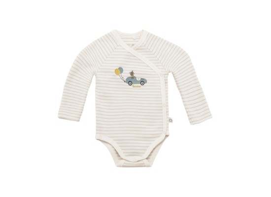 2er-Pack Wickelbodys langarm Ringel Bär