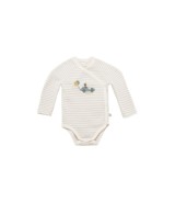 2er-Pack Wickelbodys langarm Ringel Bär