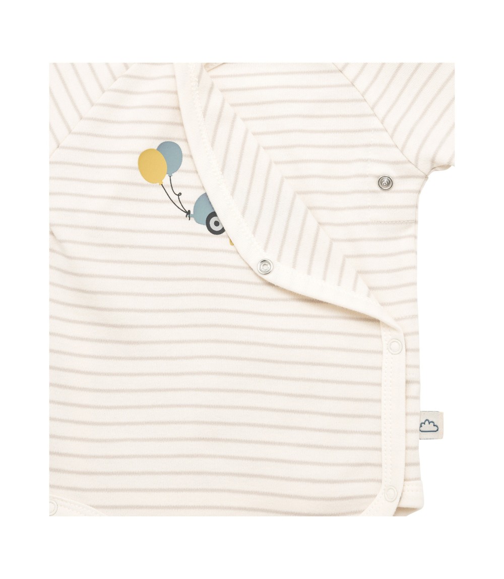 2er-Pack Wickelbodys langarm Ringel Bär