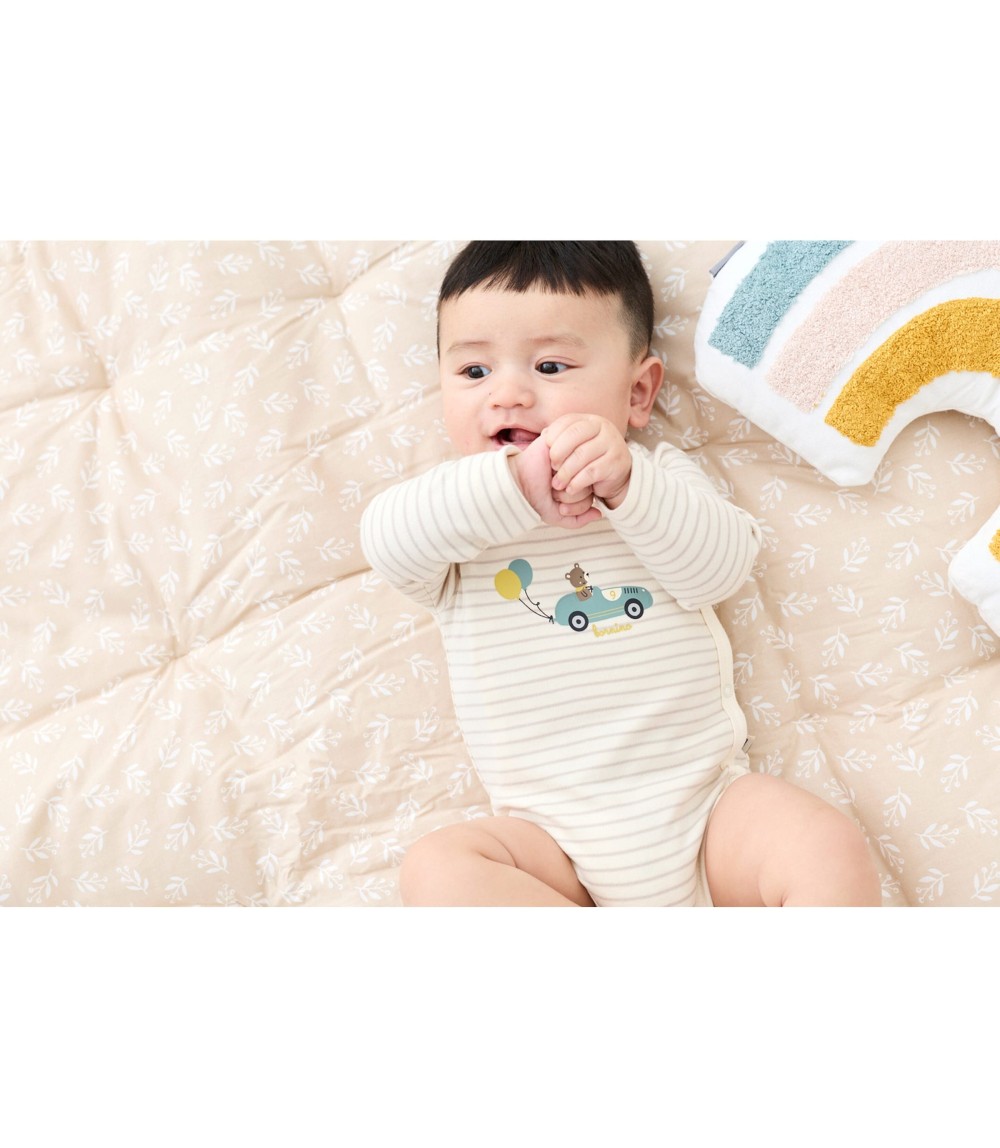 2er-Pack Wickelbodys langarm Ringel Bär