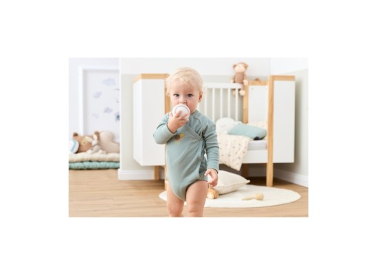 2er-Pack Wickelbodys langarm Ringel Bär