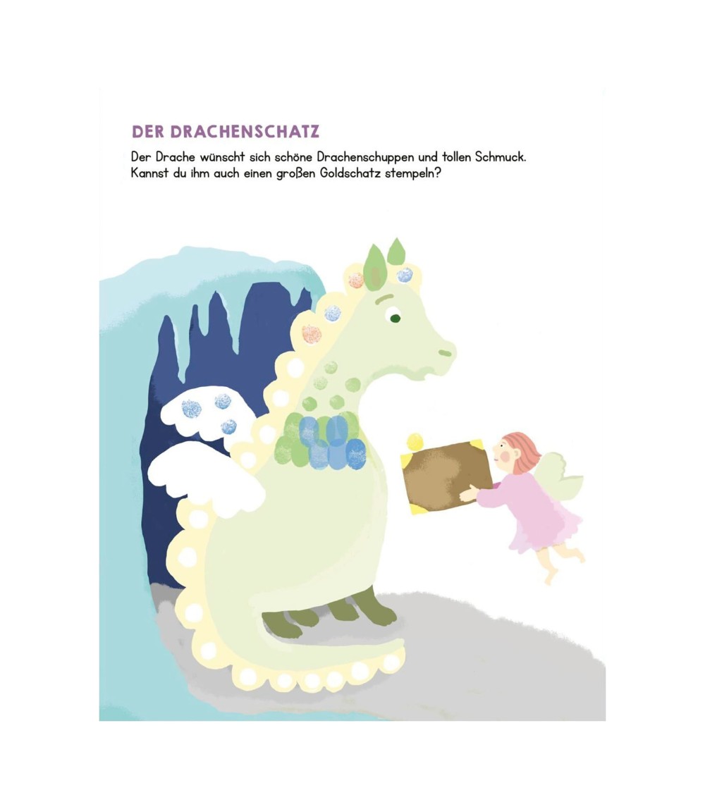 Malbuch Meine allerersten Fingerstempel - Feen und Einhörner