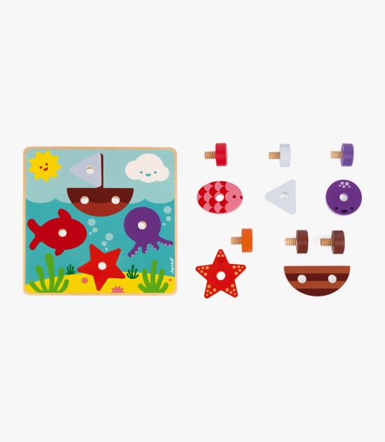 Janod I Am Learning to Screw Wood Activity Game