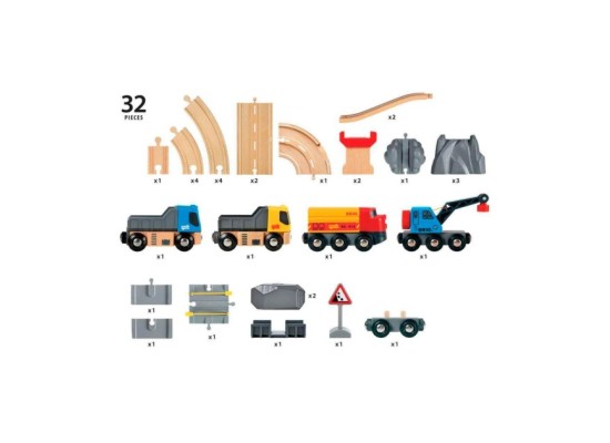 Steinverlade Set, Straßen & Schienen