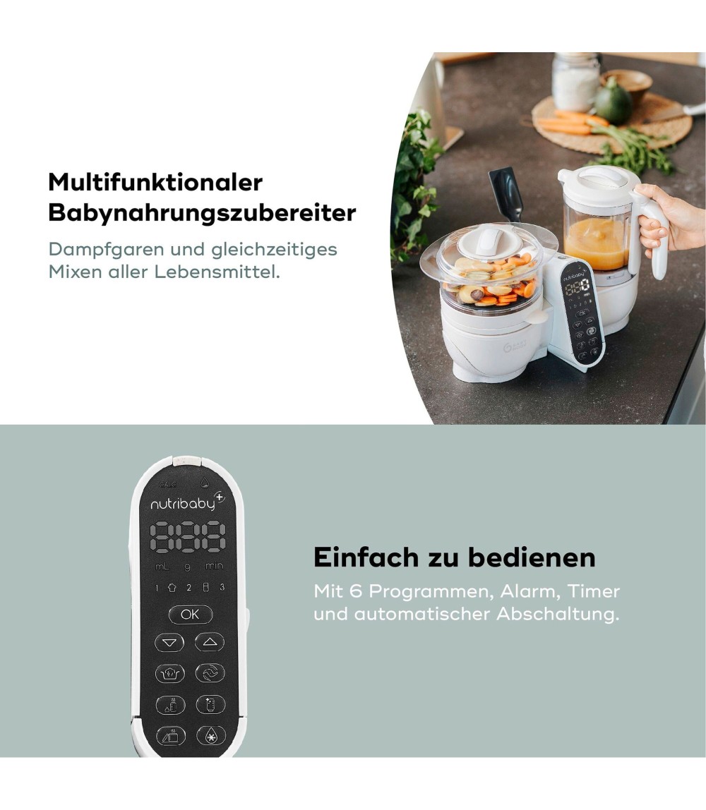 Babynahrungszubereiter und Sterilisator NutribabyPlus