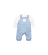 2-tlg. Set Latzhose mit Shirt Kugelfisch