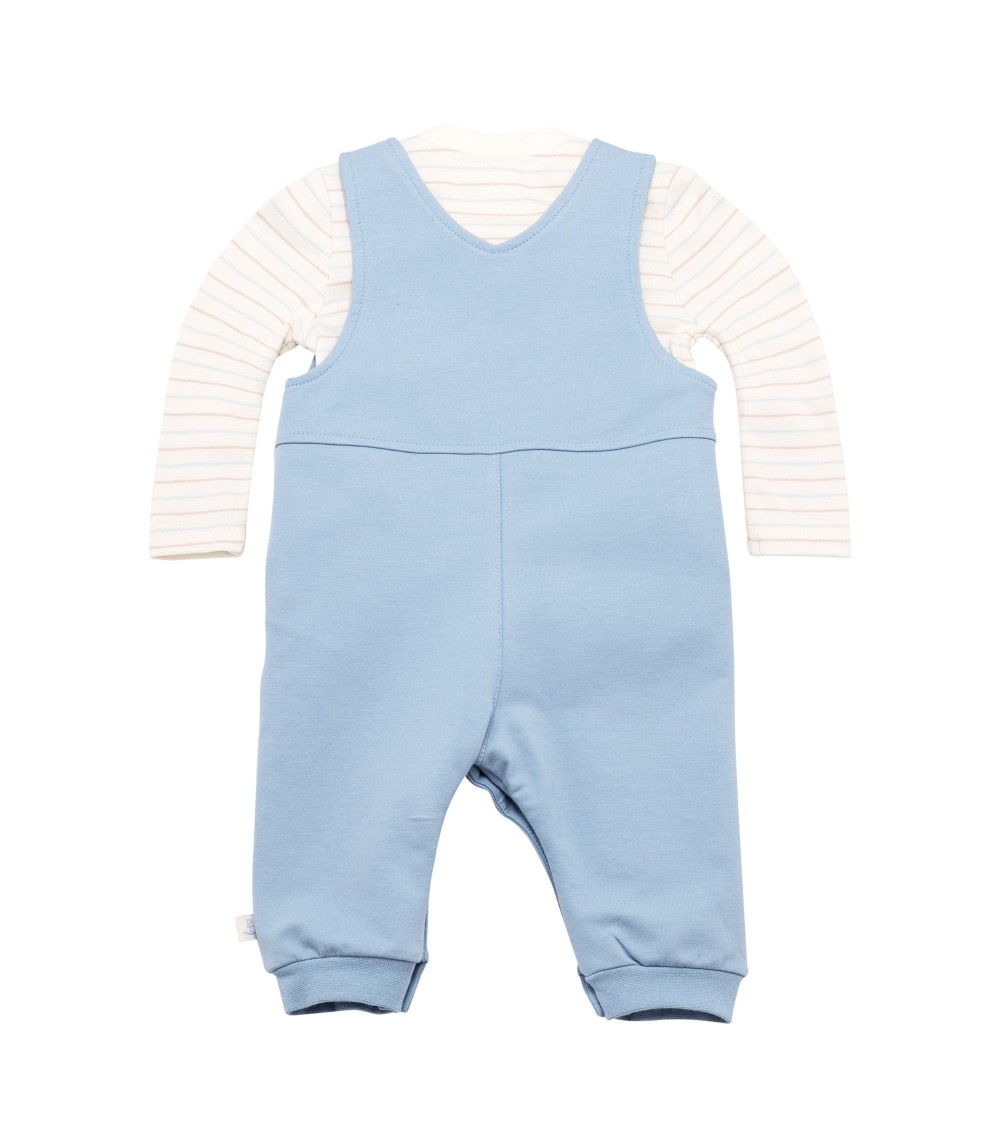 2-tlg. Set Latzhose mit Shirt Kugelfisch