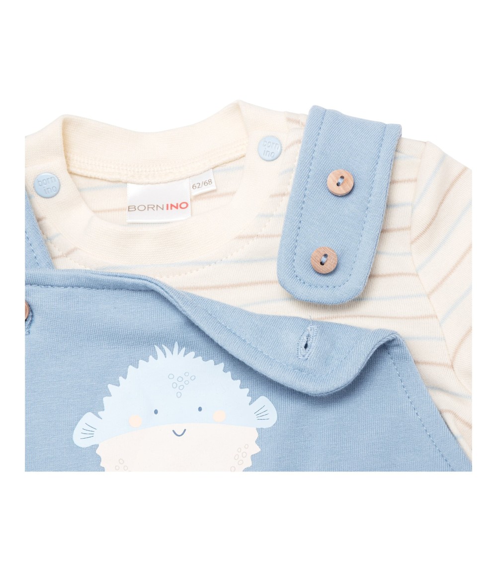 2-tlg. Set Latzhose mit Shirt Kugelfisch