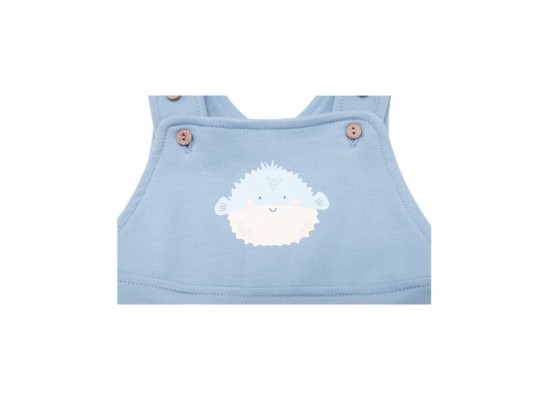 2-tlg. Set Latzhose mit Shirt Kugelfisch