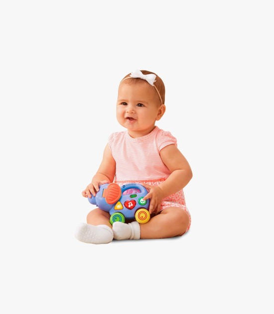 VTech Plastic Push & Play Elephant, Multicolour