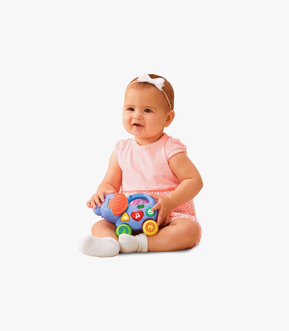 VTech Plastic Push & Play Elephant, Multicolour