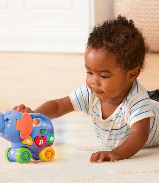 VTech Plastic Push & Play Elephant, Multicolour