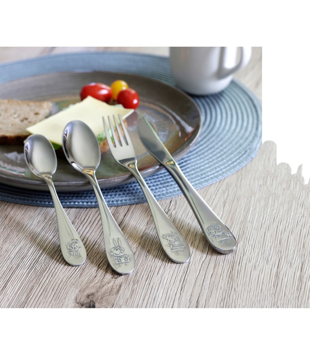 4-tlg. Edelstahl Besteckset