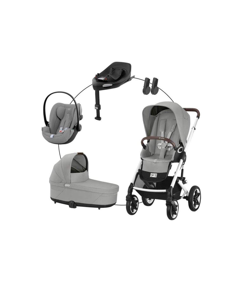 Kombikinderwagen Talos S Lux Travel-Set inkl. Babyschale Cloud G i-Size und Isofix-Basis Base G