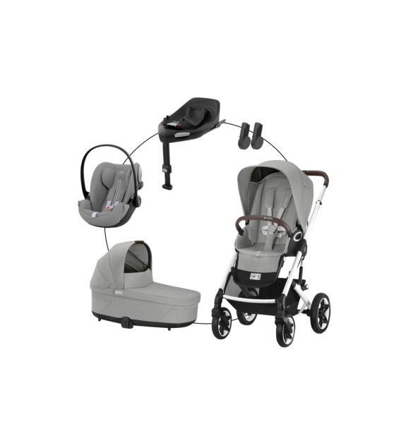 Kombikinderwagen Talos S Lux Travel-Set inkl. Babyschale Cloud G i-Size und Isofix-Basis Base G