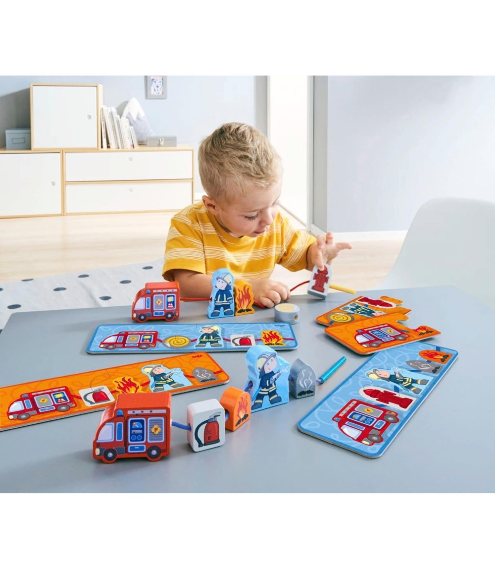 Fädelspiel Feuerwehr